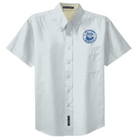 Adult Short Sleeve Easy Care Shirt, Owl/Blue