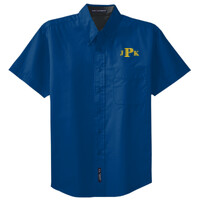Adult Short Sleeve Easy Care Shirt, Monogram/Yellow